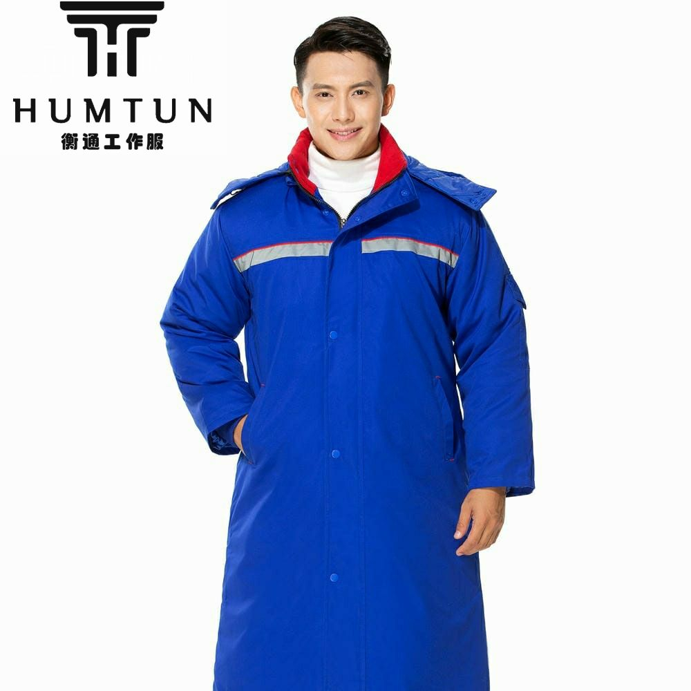 冬季防靜電全線卡可脫卸棉膽長(zhǎng)款棉衣